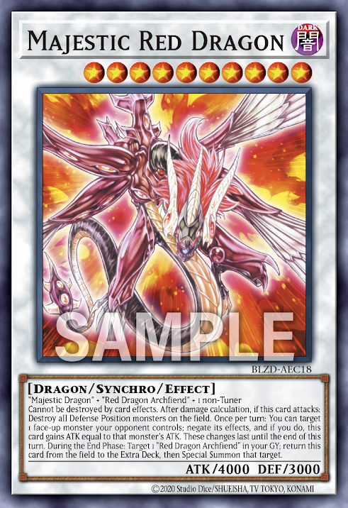 [遊戲王亞英] BLZD-AEC18 / 救世魔龍 / Majestic Red Dragon / N