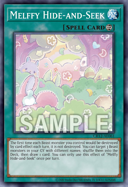 [遊戲王亞英] CR12-AE061 / 童話動物捉迷藏 / メルフィーのかくれんぼ / Melffy Hide-and-Seek / N