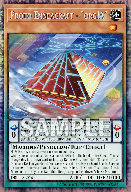 [遊戲王亞英] 糾罪巧α'-憤怒「orgIA」/ 糾罪巧α'-「orgIA」 / Proto Enneacraft - "orgIA"