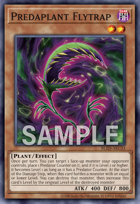[遊戲王亞英] BLZD-AEC33 / 捕食植物 蒼蠅地獄草 / 捕食植物フライ·ヘル / Predaplant Flytrap / N