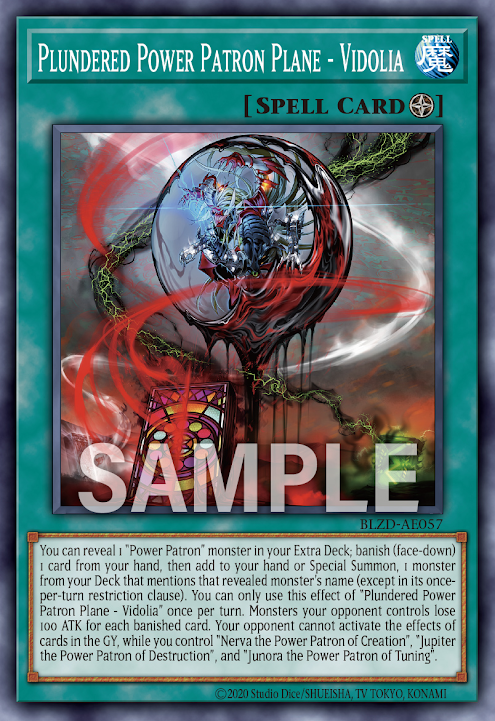 [遊戲王亞英] BLZD-AE057 / 絕無的獄神界 維德利亞 / 絶無なる獄神界－ヴィードリア / Plundered Power Patron Plane - Vidolia / N