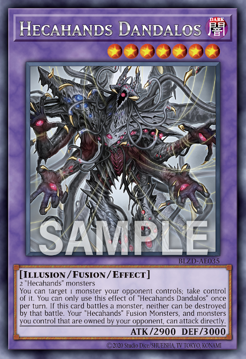 [遊戲王亞英] BLZD-AE035 / 百臂無形手 丹達羅斯 / 見えざる手ダンダロス / Hecahands Dandalos / R
