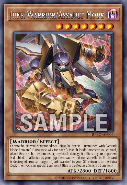 [遊戲王亞英] BPRO-AE007 / 廢品戰士/爆裂型態 / ジャンク・ウォリアー/バスター / Junk Warrior/Assault Mode / R