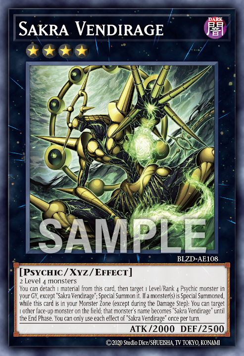 [遊戲王亞英] BLZD-AE108 / 雷霆的魔軍神 / 雷霆ノ魔軍神 / Sakra Vendirage / N
