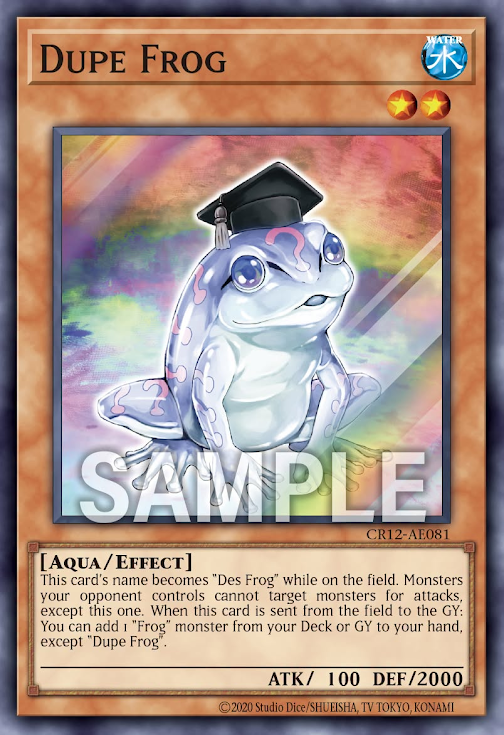 [遊戲王亞英] CR12-AE081 / 魔知青蛙 / 魔知ガエル / Dupe Frog / SR