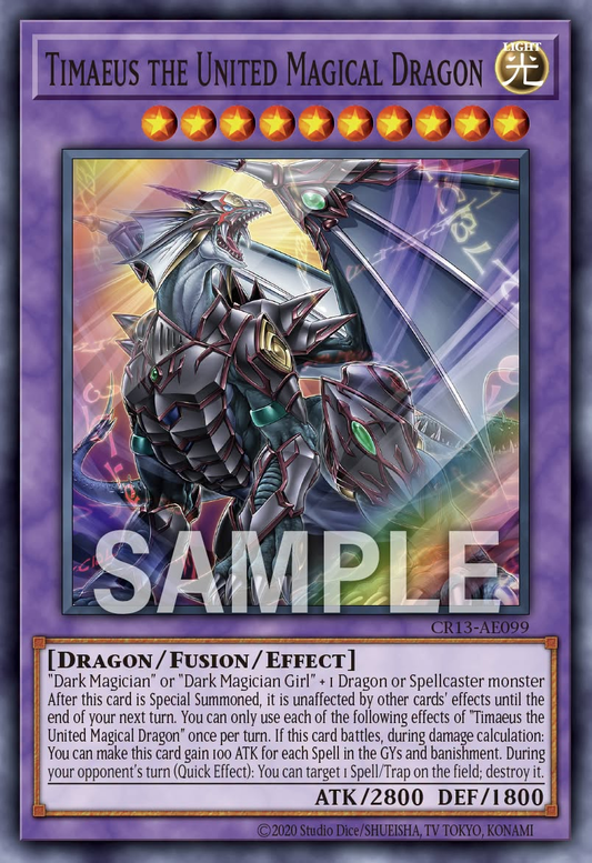 [遊戲王亞英] CR13-AE099 / 合體魔龍迪馬歐斯 / 合体魔竜ティマイオス / Timaeus the United Magical Dragon / SR