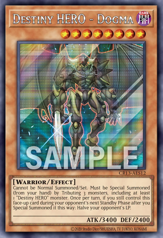 [遊戲王亞英] CR13-AES12 / D-HERO 教條人 / Ｄ－ＨＥＲＯ ドグマガイ / Destiny HERO - Dogma / SER
