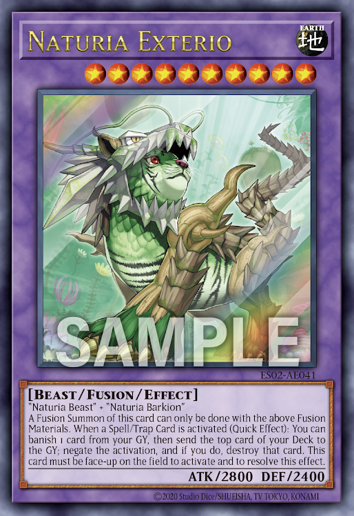 [遊戲王亞英] ES02-AE041 / 自然合成獸 / ナチュル·エクストリオ / Naturia Exterio / UR
