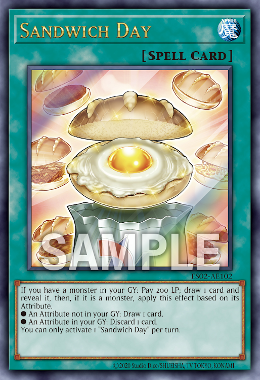 [遊戲王亞英] ES02-AE102 / 抽牌麵包 /ドローパン / Sandwich Day / UR