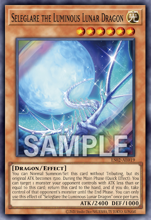 [遊戲王亞英] ES02-AE019 / 眩月龍 塞勒格萊爾 / 眩月龍セレグレア / Seleglare the Luminous Lunar Drago / SR