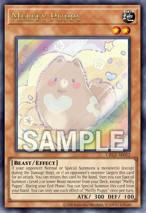 [遊戲王亞英] CR12-AE052 /  童話動物 小狗 / メルフィー·パピィ / Melffy Puppy / UR