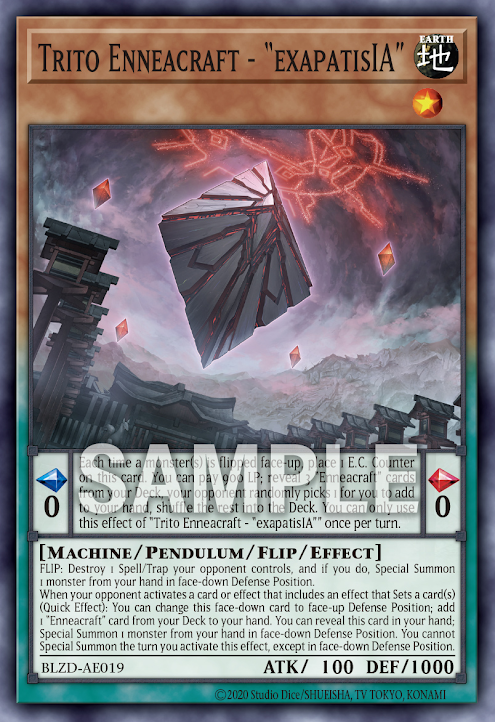 [遊戲王亞英] BLZD-AE019 / 糾罪巧γ’－欺瞞「exapatisIA」/ 糾罪巧γ’－「exapatisIA」 / Trito Enneacraft - "ExapatisIA" / N