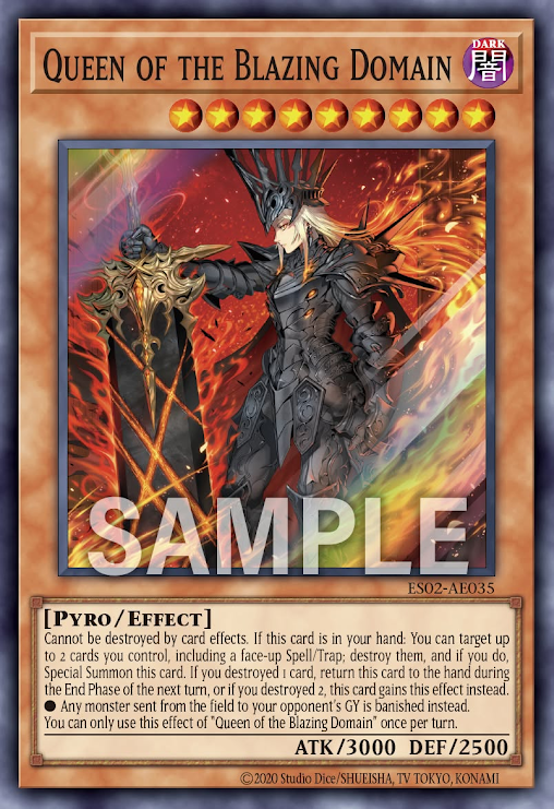[遊戲王亞英] ES02-AE035 / 陽炎殿之君主 / 陽炎殿の君主 / Queen of the Blazing Domain / SR