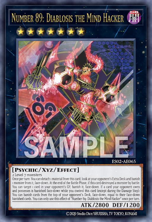 [遊戲王亞英] ES02-AE065 / No.89 電腦獸迪亞波羅西斯 / No.89 電脳獣ディアブロシス / Number 89: Diablosis the Mind Hacker / UR
