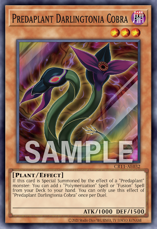 [遊戲王亞英] 捕食植物瓶子草眼鏡蛇 / 捕食植物ダーリング·コブラ / Predaplant Darlingtonia Cobra