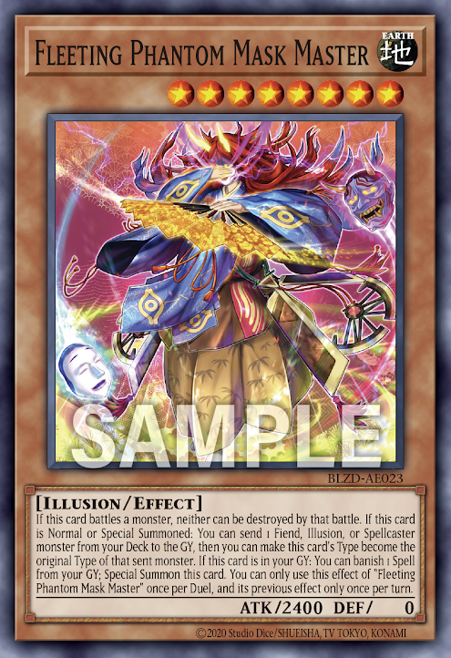 [遊戲王亞英] BLZD-AE023 / 假初的幻臉師 / 仮初の幻臉師 / Fleeting Phantom Mask Maste / N