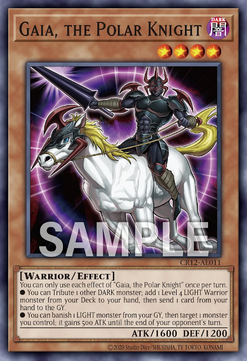 [遊戲王亞英] CR12-AE011 / 極夜的騎士 蓋亞 / きょくやのきしガイア / Gaia, the Polar Knight / N