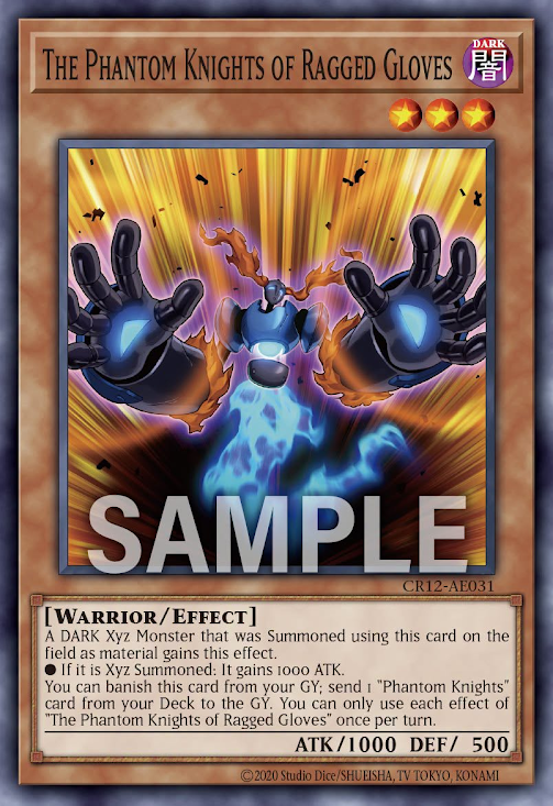 [遊戲王亞英] CR12-AE031 /  幻影騎士團襤手套 / 幻影騎士団ラギッドグローブ / The Phantom Knights of Ragged Gloves / N