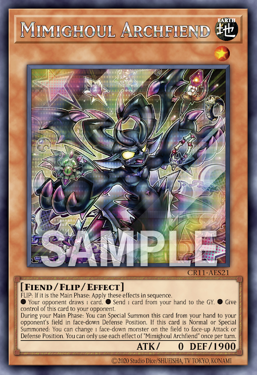 [遊戲王亞英] 寶箱食屍鬼 惡魔 / ミミグル・デーモン / Mimighoul Archfiend