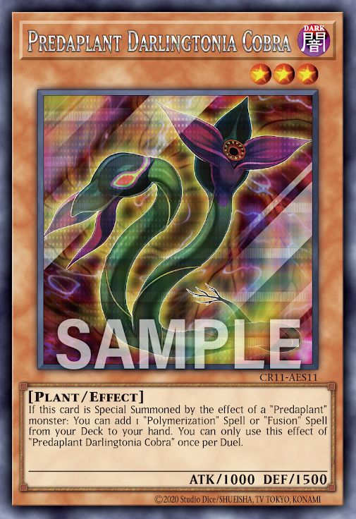 [遊戲王亞英] 捕食植物瓶子草眼鏡蛇 / 捕食植物ダーリング·コブラ / Predaplant Darlingtonia Cobra