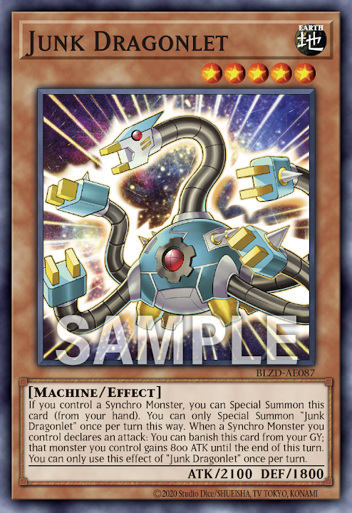 [遊戲王亞英] BLZD-AE087 / 廢品插座龍 / Junk Dragonlet / N
