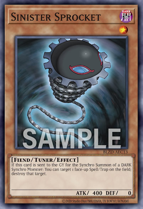 [遊戲王亞英] BLZD-AEC13 / 黑暗鏈齒怪 / Sinister Sprocket / N