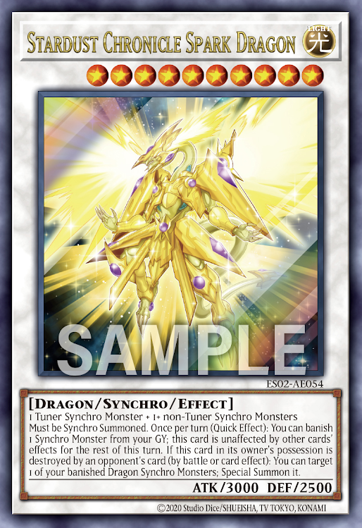 [遊戲王亞英] ES02-AE054 / 真閃珖龍 星塵編年史 / 真閃珖竜 スターダスト·クロニクル / Stardust Chronicle Spark Dragon / UR