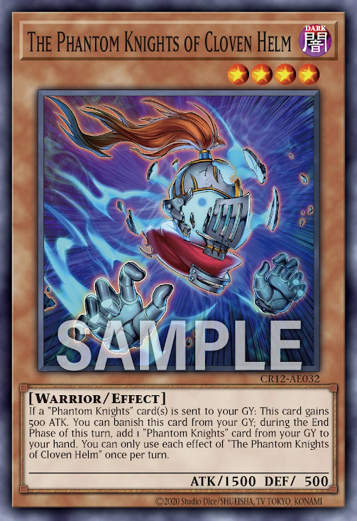 [遊戲王亞英] CR12-AE032 /  幻影騎士團裂紋頭盔 / 幻影騎士団クラックヘルム / The Phantom Knights of Cloven Helm / N