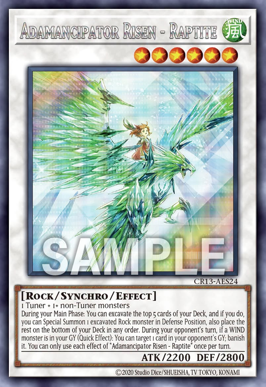 [遊戲王亞英] CR13-AES24 / 魔救的奇跡 隼石 / 魔救の奇跡－ラプタイト / Adamancipator Risen - Raptite / SER