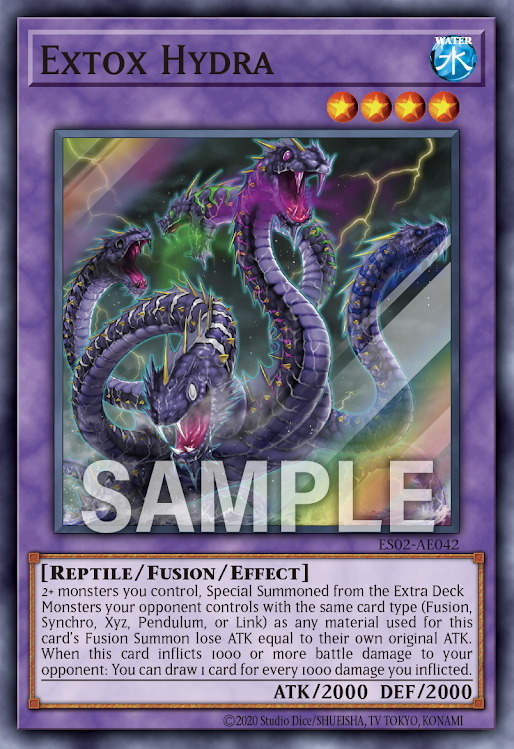 [遊戲王亞英] ES02-AE042 / 額外九頭蛇 / エクストクス・ハイドラ / Extox Hydra / SR