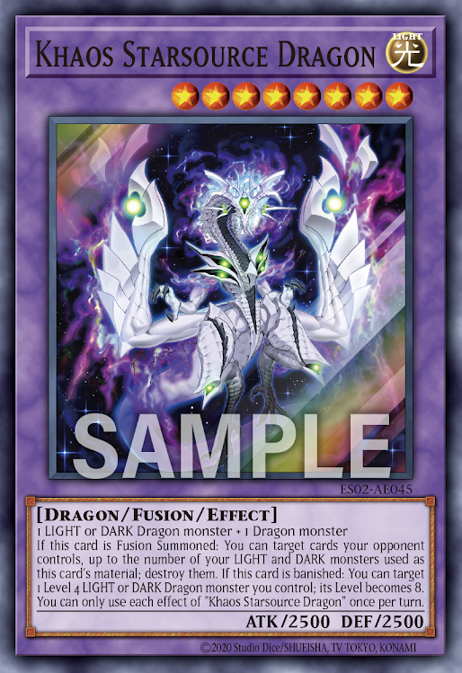 [遊戲王亞英] ES02-AE045 / 空隙的原星龍 / 空隙の原星竜 / Khaos Starsource Dragon / SR