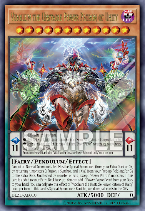 [遊戲王亞英] BLZD-AE010 / 混絕獄神 維德利烏姆 / 混絶獄神 ヴィードリウム / Vidolium the Unstable Power Patron of Unity / UR