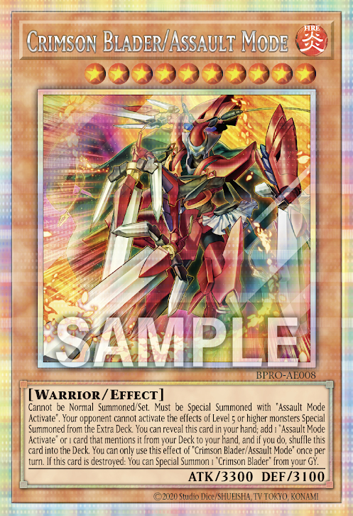 [遊戲王工亞英] BPRO-AE008 / 深紅劍士/爆裂型態 / クリムゾン・ブレーダー/バスター / Crimson Blader/Assault Mode / UR