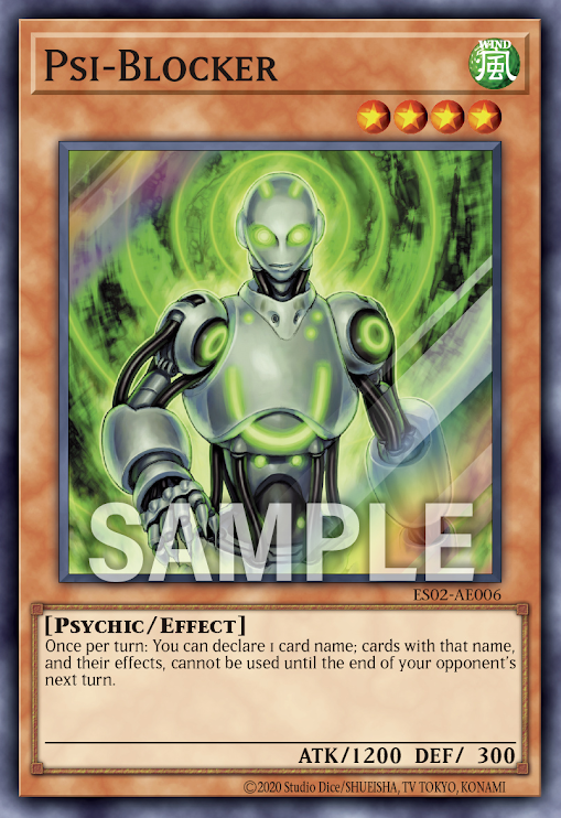 [遊戲王亞英] ES02-AE006 / 念力阻擋者 / サイキック・ブロッカー / Psychic Blocker / SR