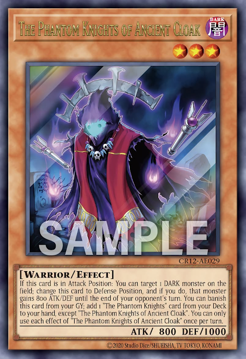 [遊戲王亞英] CR12-AE029 / 幻影騎士團 沾塵袍 / 幻影騎士団ダスティローブ / The Phantom Knights of Ancient Cloak / UR