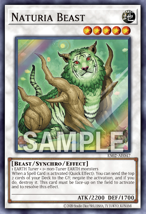 [遊戲王亞英] ES02-AE047 / 自然獸 / ナチュル·ビースト / Naturia Beast / SR