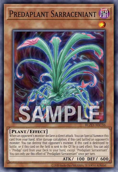 [遊戲王亞英] BLZD-AEC36 / 捕食植物瓶子草蟻 / 捕食植物セラセニアント / Predaplant Sarraceniant / N