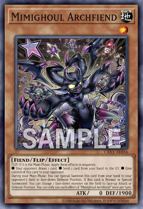 [遊戲王亞英] 寶箱食屍鬼 惡魔 / ミミグル・デーモン / Mimighoul Archfiend