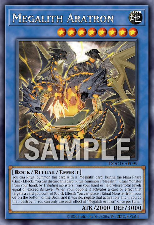 [遊戲王亞英] 巨石天使土星之阿拉特隆 / メガリス·アラトロン / Megalith Aratron