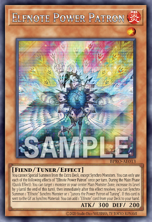 [遊戲王亞英] 耀聖詩的獄神精 / 耀ける聖詩(エルフェンノーツ)の獄神精 / Elvennotes Power Patron
