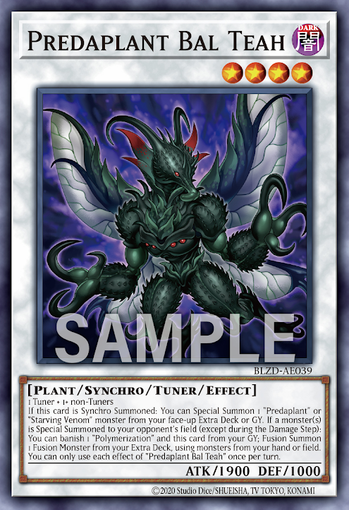 [遊戲王亞英] BLZD-AE039 / 捕食植物 羊角麻蠅 / 捕食植物ブファル・テア / Predaplant Bal Teah / N