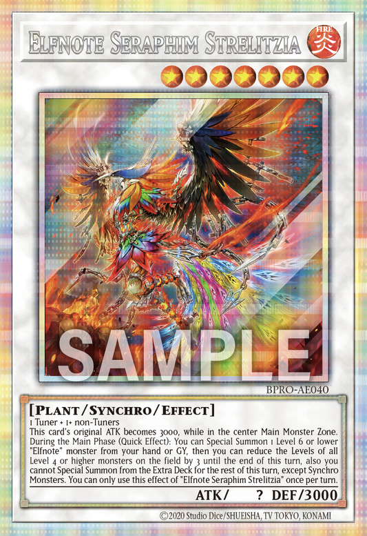 [遊戲王亞英] 獄花的大耀聖 天堂鳥 / 獄花の大耀聖(エルフェンノーツ・セラフィム)ストリチア / Elvennotes Seraphim Stlitzia