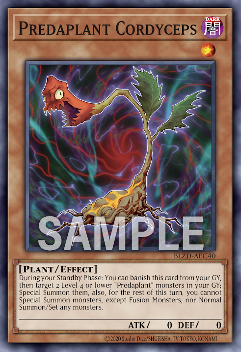 [遊戲王亞英] BLZD-AEC40 / 捕食植物冬蟲夏草 / 捕食植物コーディセップス / Predaplant Cordyceps / N