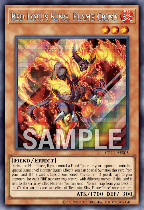 [遊戲王亞英] 紅蓮王 焰罪 / 紅蓮王 フレイム・クライム / Red Lotus King, Flame Crime