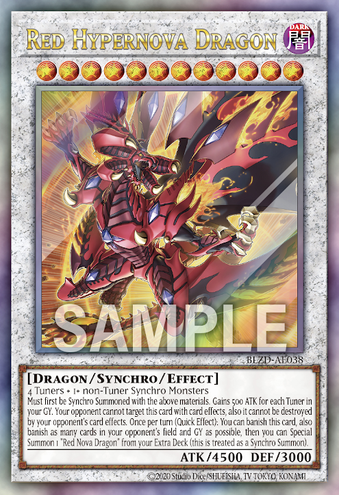 [遊戲王亞英] BLZD-AE038 / 紅蓮極超新星龍 / スカーレッド・ハイパーノヴァ・ドラゴン / Red Hypernova Dragon /UTR