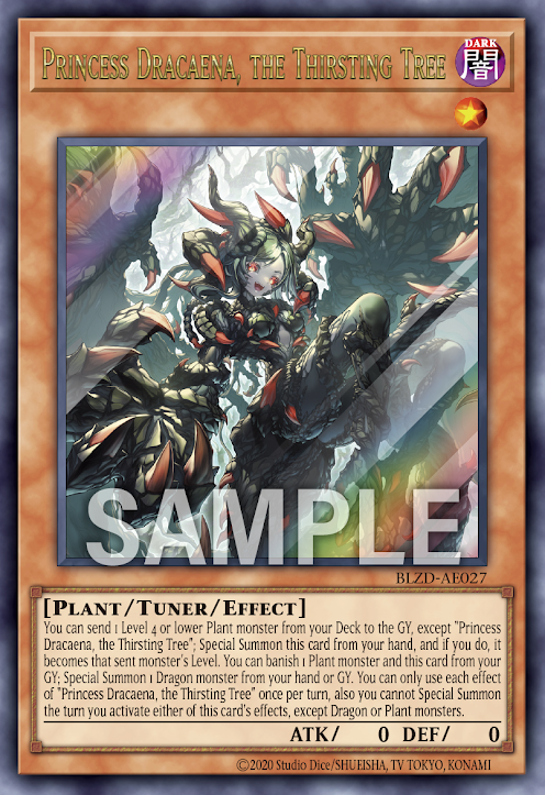 [遊戲王亞英] BLZD-AE027 / 血樹龍姫 朵拉塞蕾爾 / 血樹竜姫ドラセレア / Princess Dracaena, the Thirsting Tree / UR