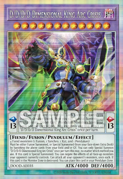 [遊戲王亞英] DDDD偉次元王 弧線危機 / DDDD偉次元王アーク・クライシス / D/D/D/D Dimensional King Arc Crisis