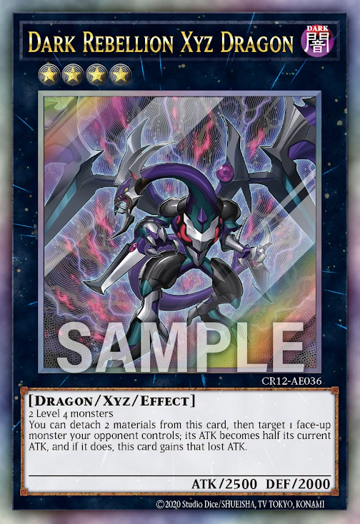 [遊戲王亞英] CR12-AE036 / 黑暗反逆超量龍 / ダーク・リベリオン・エクシーズ・ドラゴン / Dark Rebellion Xyz Dragon / UTR