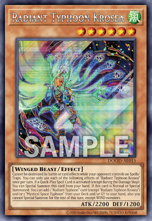 [遊戲王亞英]絢嵐的鶴羅莎 / 絢嵐たるクローゼア / Radiant Typhoon Krosea