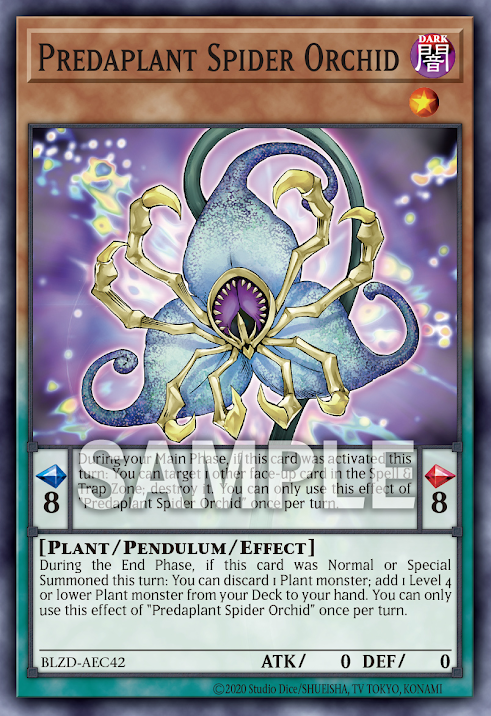[遊戲王亞英] BLZD-AEC42 / 捕食植物蜘蛛蘭 / 捕食植物スパイダー·オーキッド / Predaplant Spider Orchid / N